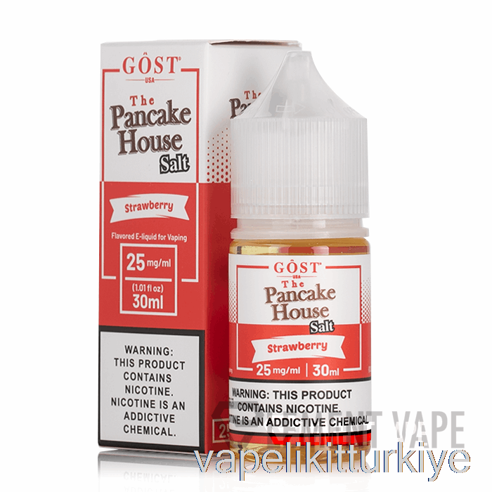 Vape Türkiye çilek Tuzları - Gözleme Evi - Gost Buharı - 30ml 25mg